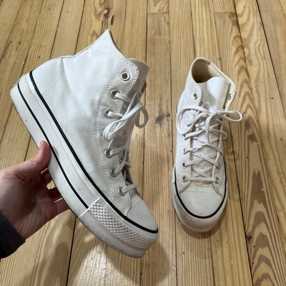 Converse Chuck Taylor All Star Lift Platform Womens 10 White High Top Sneaker